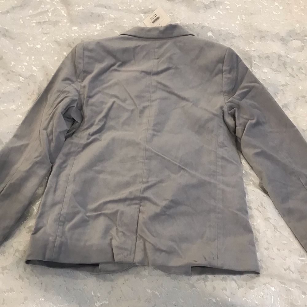 Boys Light Gray Velvet Blazer - Classic Single-Button Jacket NWT - Picture 3 of 3